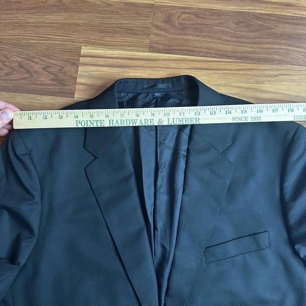 J Crew Ludlow Loro Piano 2-Piece Suit Mens 44R/34x32 Black 100% Italian Wool